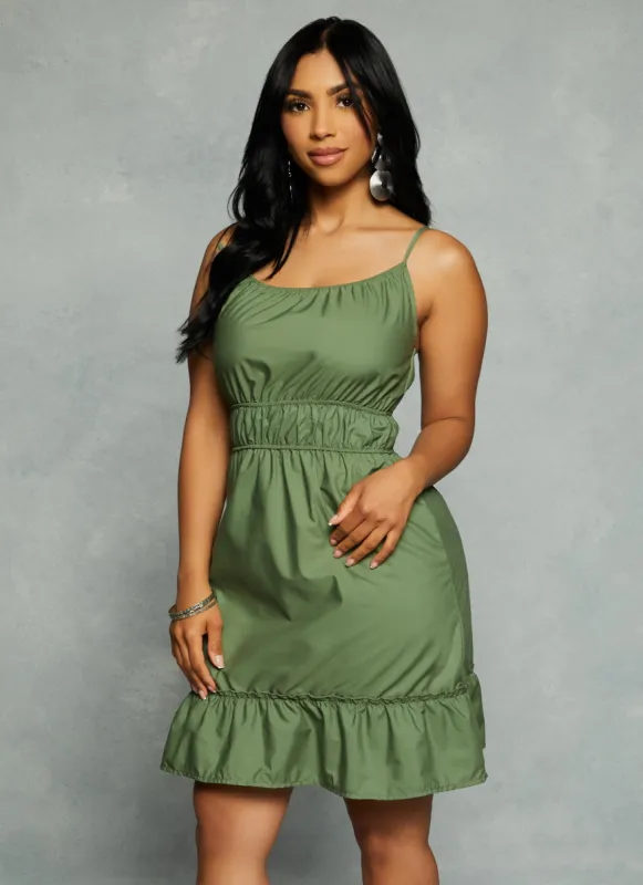 Ruffled Hem Cami Dress sold by Rainbow