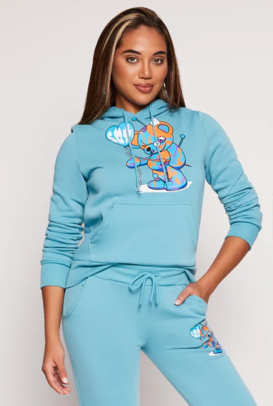 Fleece Bear Graphic Pullover Hoodie sold by Rainbow