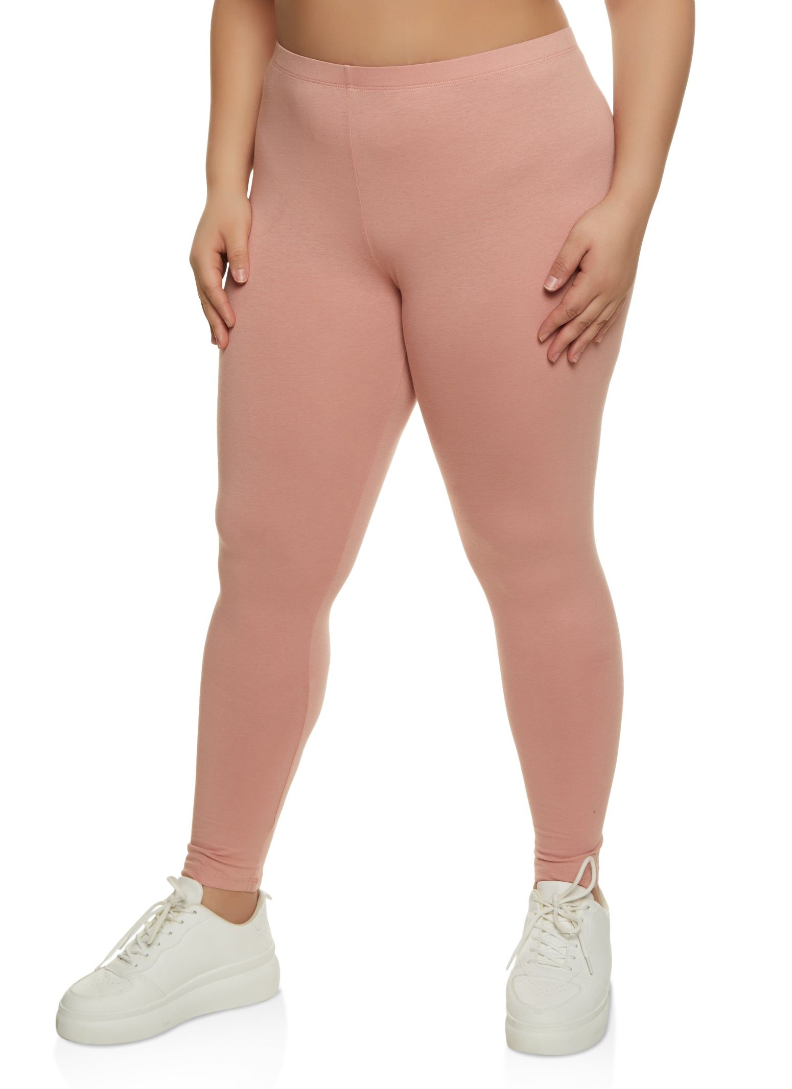Plus Size Basic High Waist Leggings sold by Rainbow