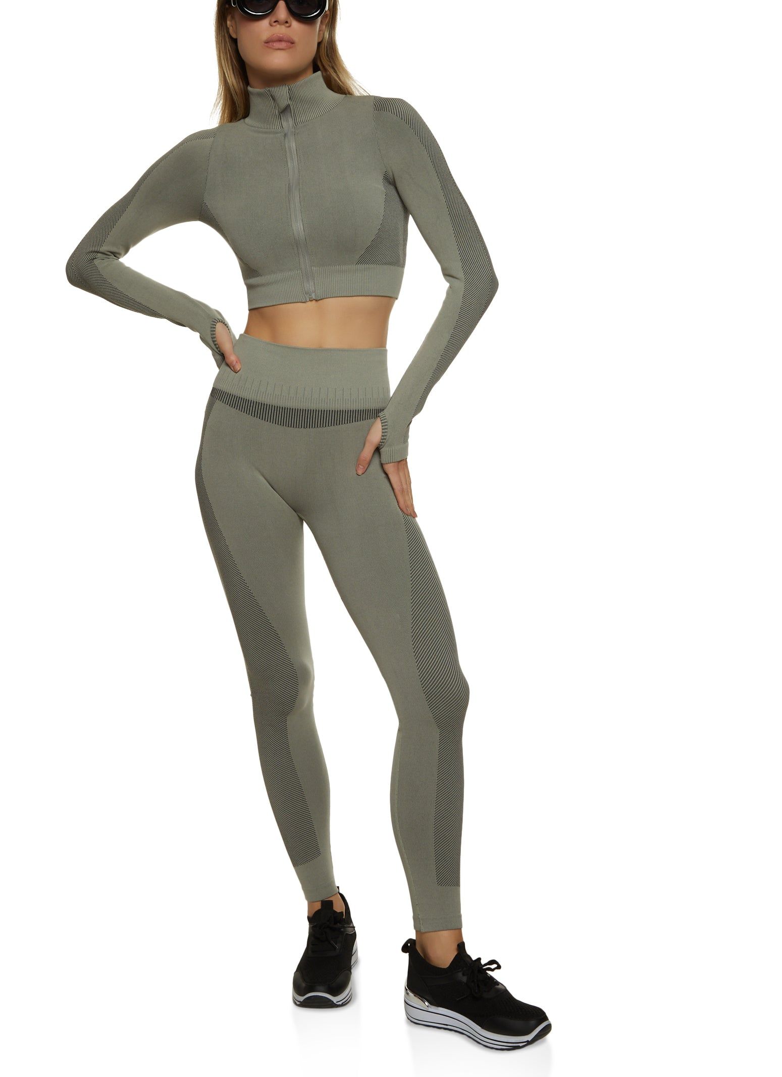 Zip Front Cropped Track Jacket sold by Rainbow product image thumbnail 2