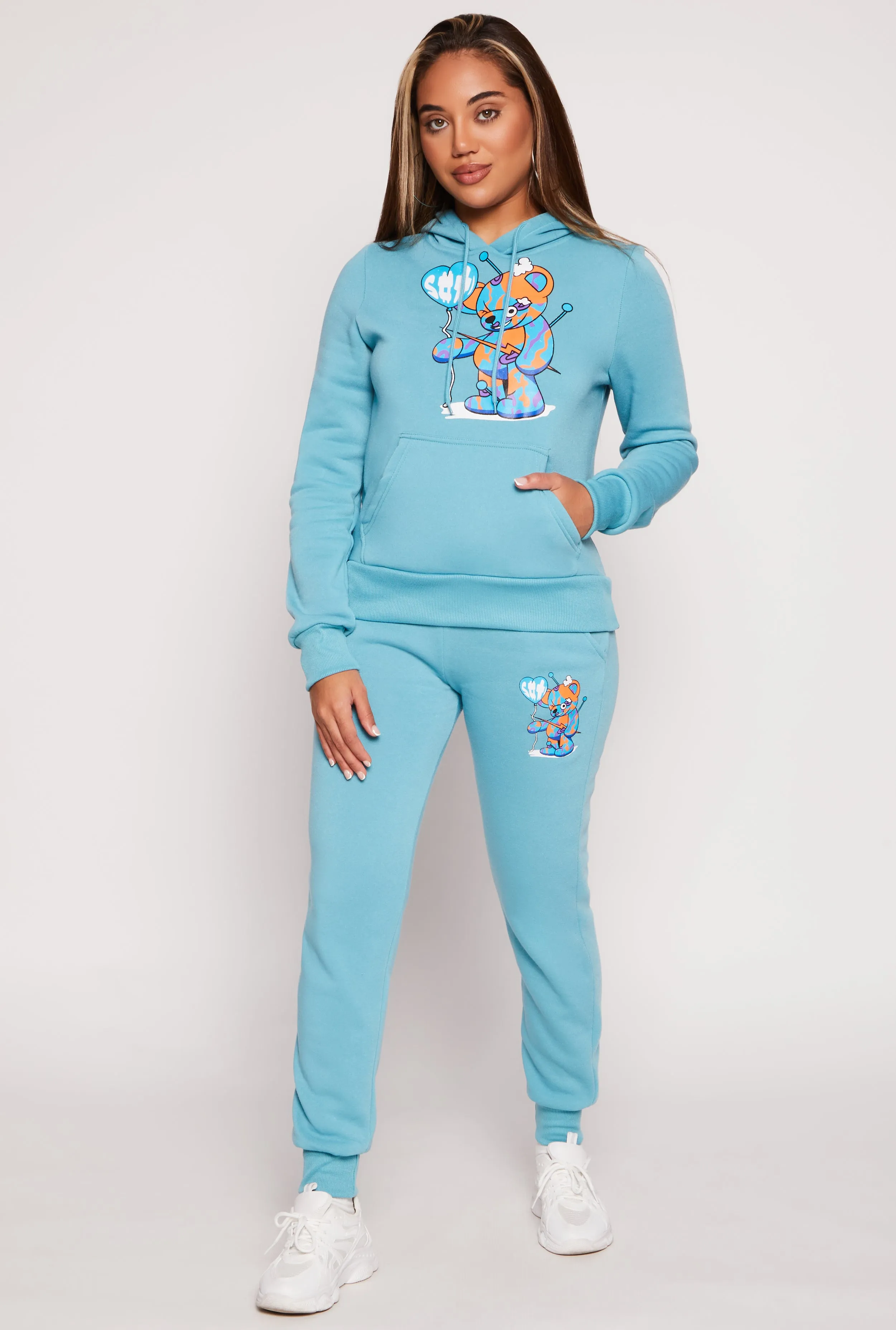 Fleece Bear Graphic Pullover Hoodie sold by Rainbow product image thumbnail 2