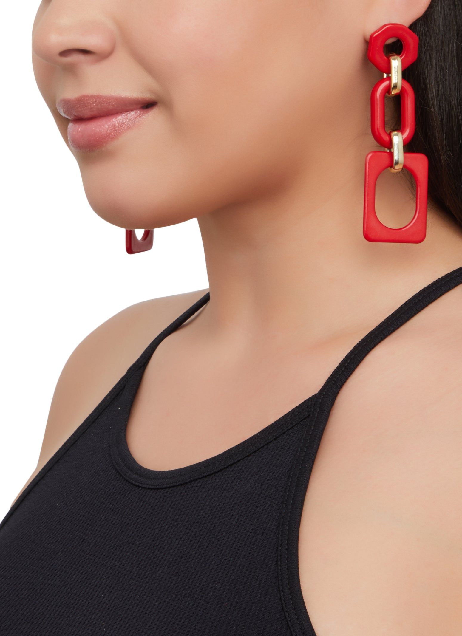 Chunky Geometric Drop Earrings sold by Rainbow