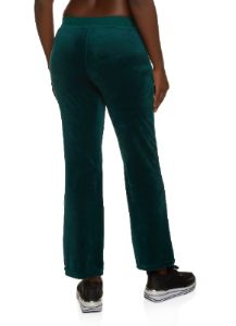 Velour High Waist Wide Leg Sweatpants sold by Rainbow