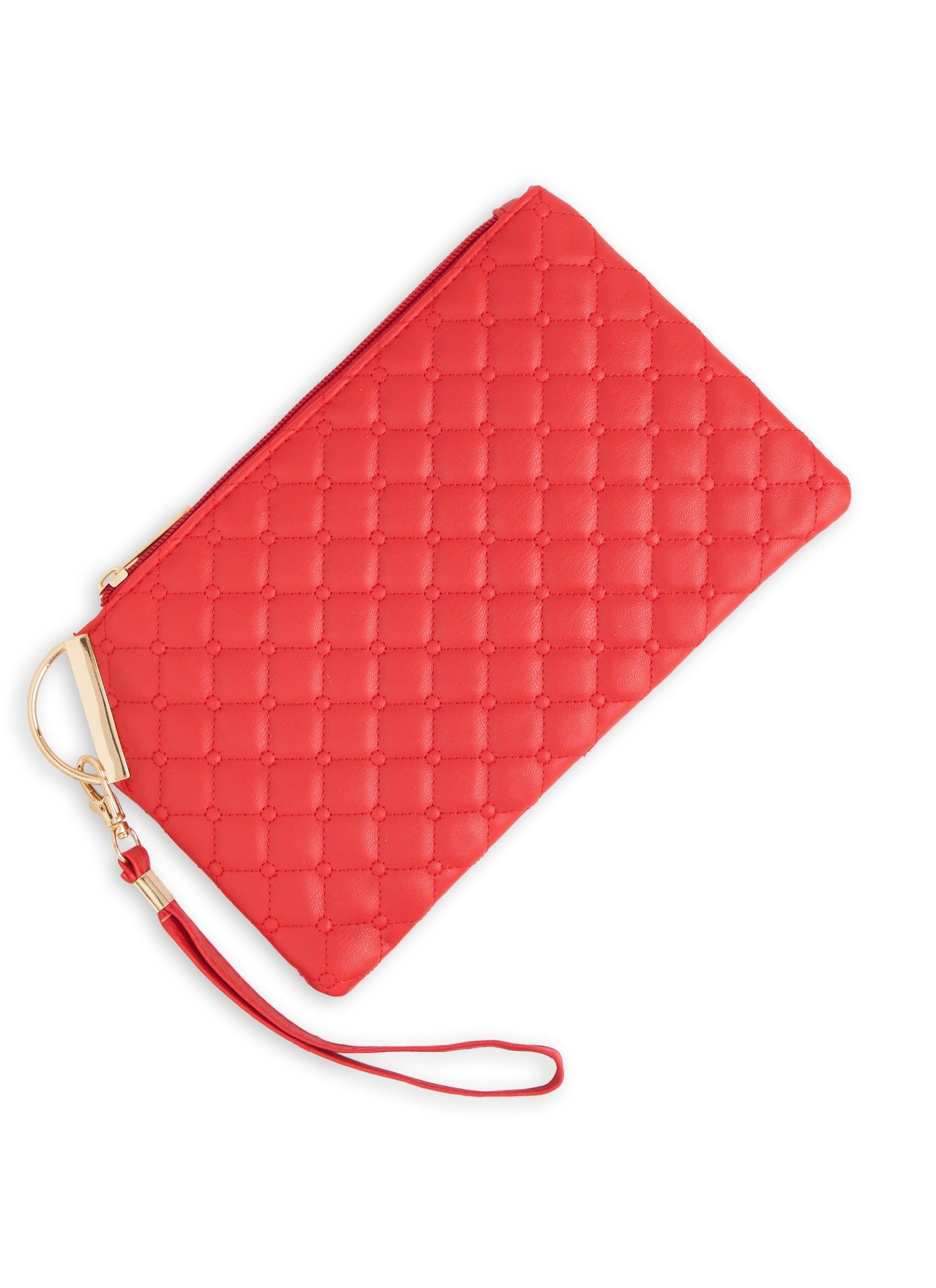 Faux Leather Quilted Wristlet sold by Rainbow