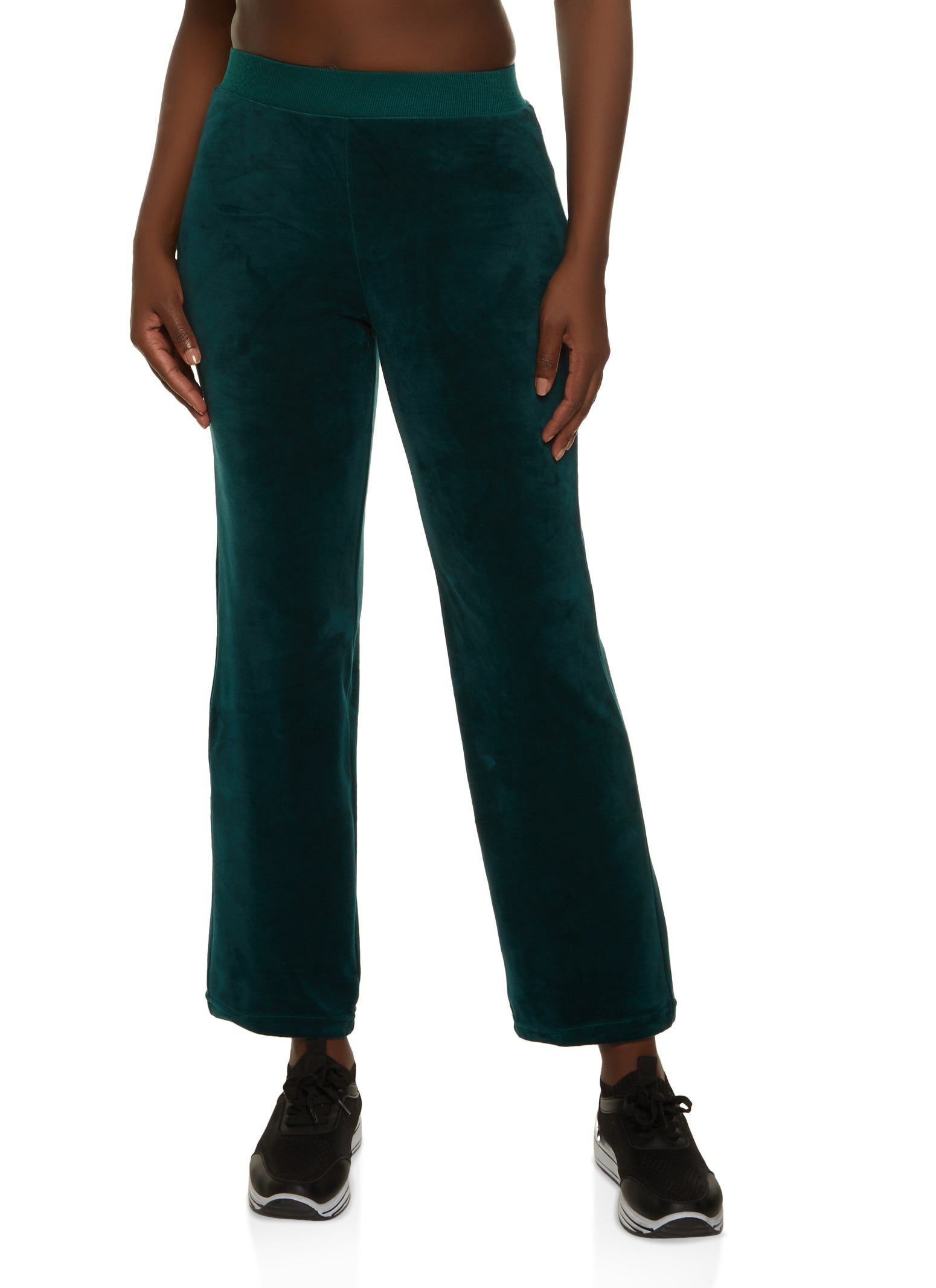Velour High Waist Wide Leg Sweatpants sold by Rainbow