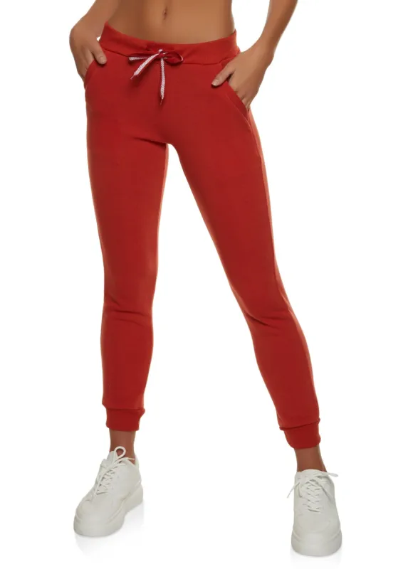 Fleece Pocket Drawstring Joggers sold by Rainbow