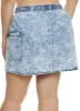 Plus Size Denim Acid Wash Pocket Detail Mini Skirt sold by Rainbow