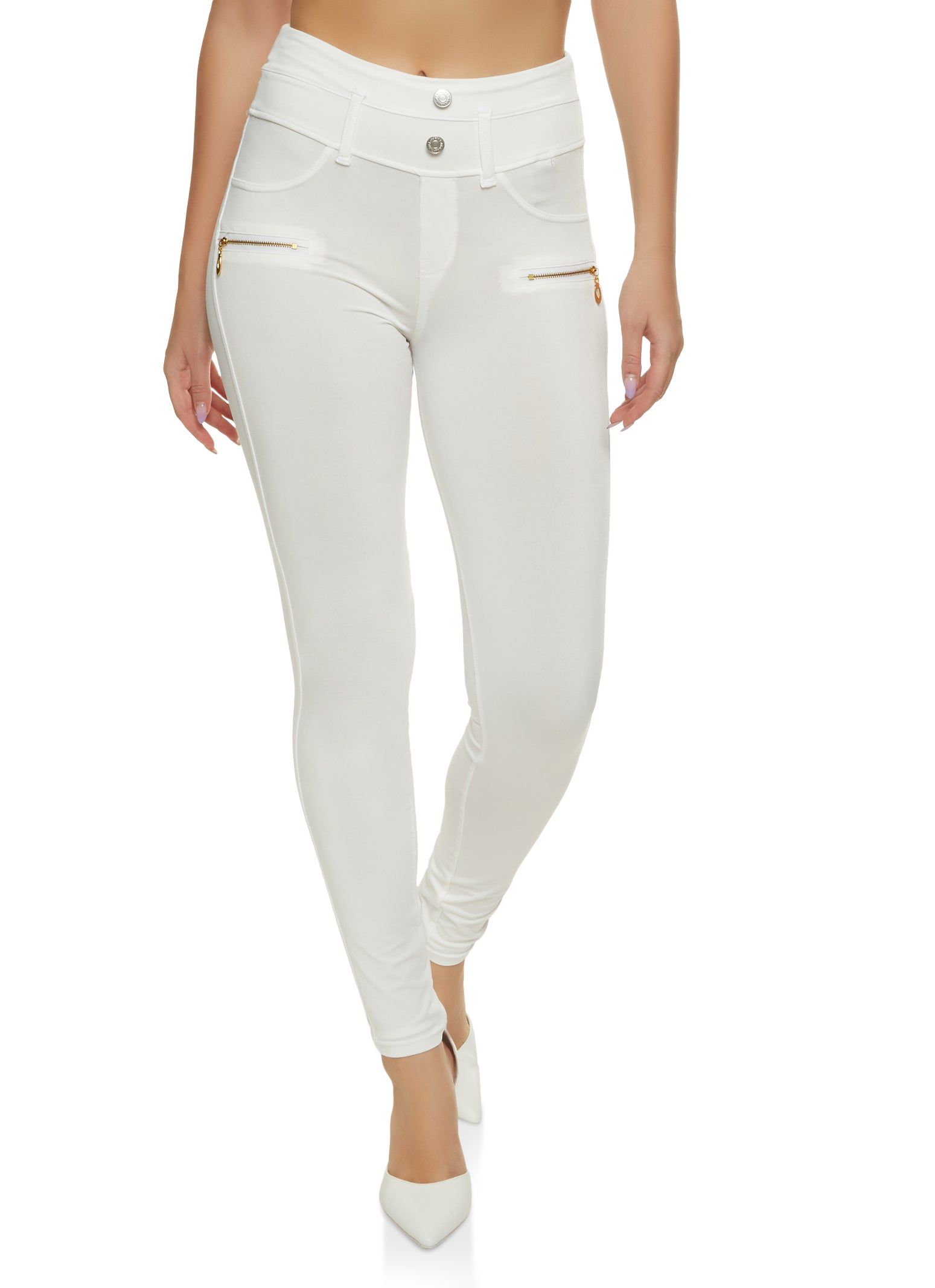 Scuba Double Zipper Pocket Pants sold by Rainbow