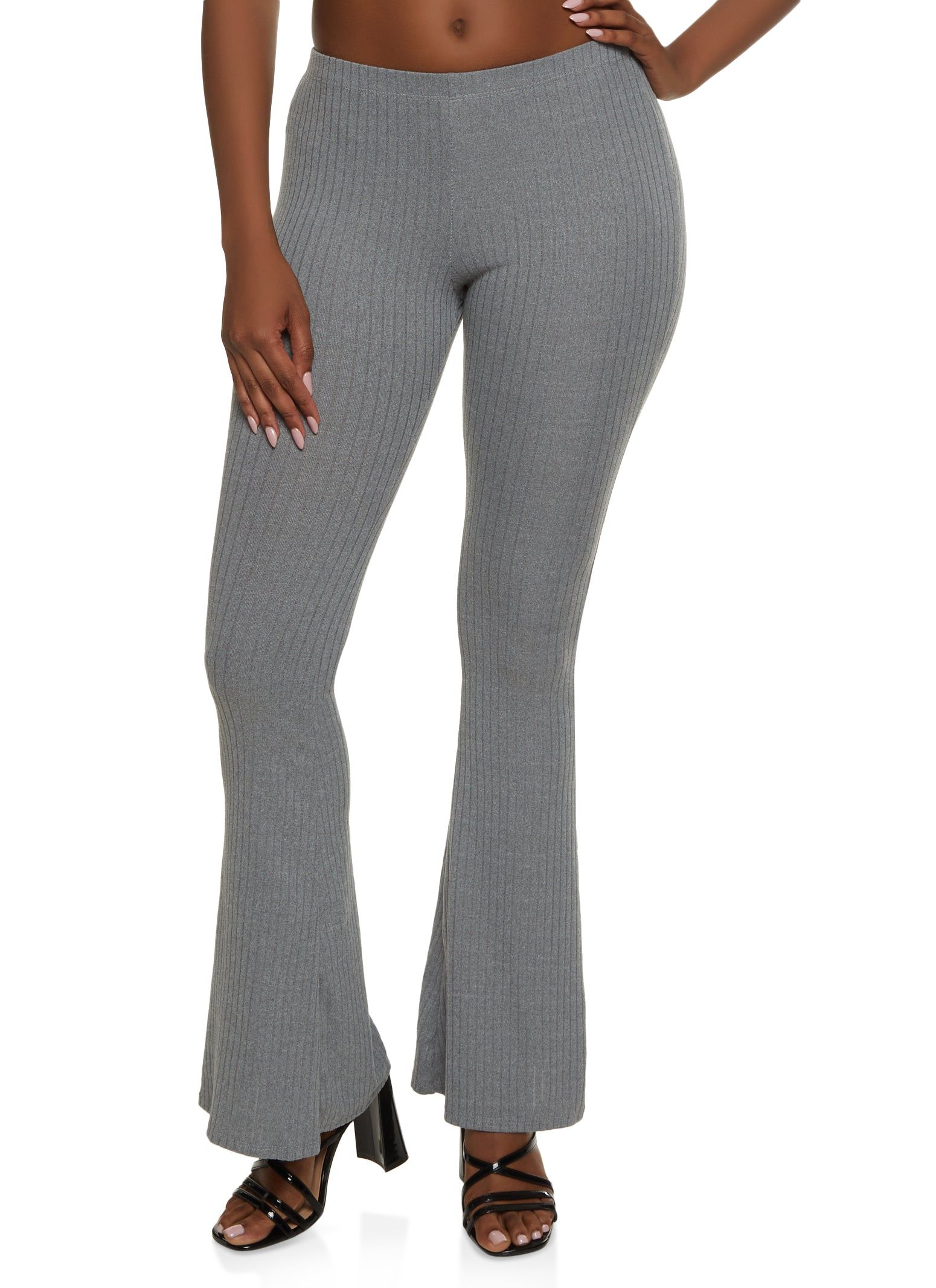 Ribbed Knit Flare Pants sold by Rainbow
