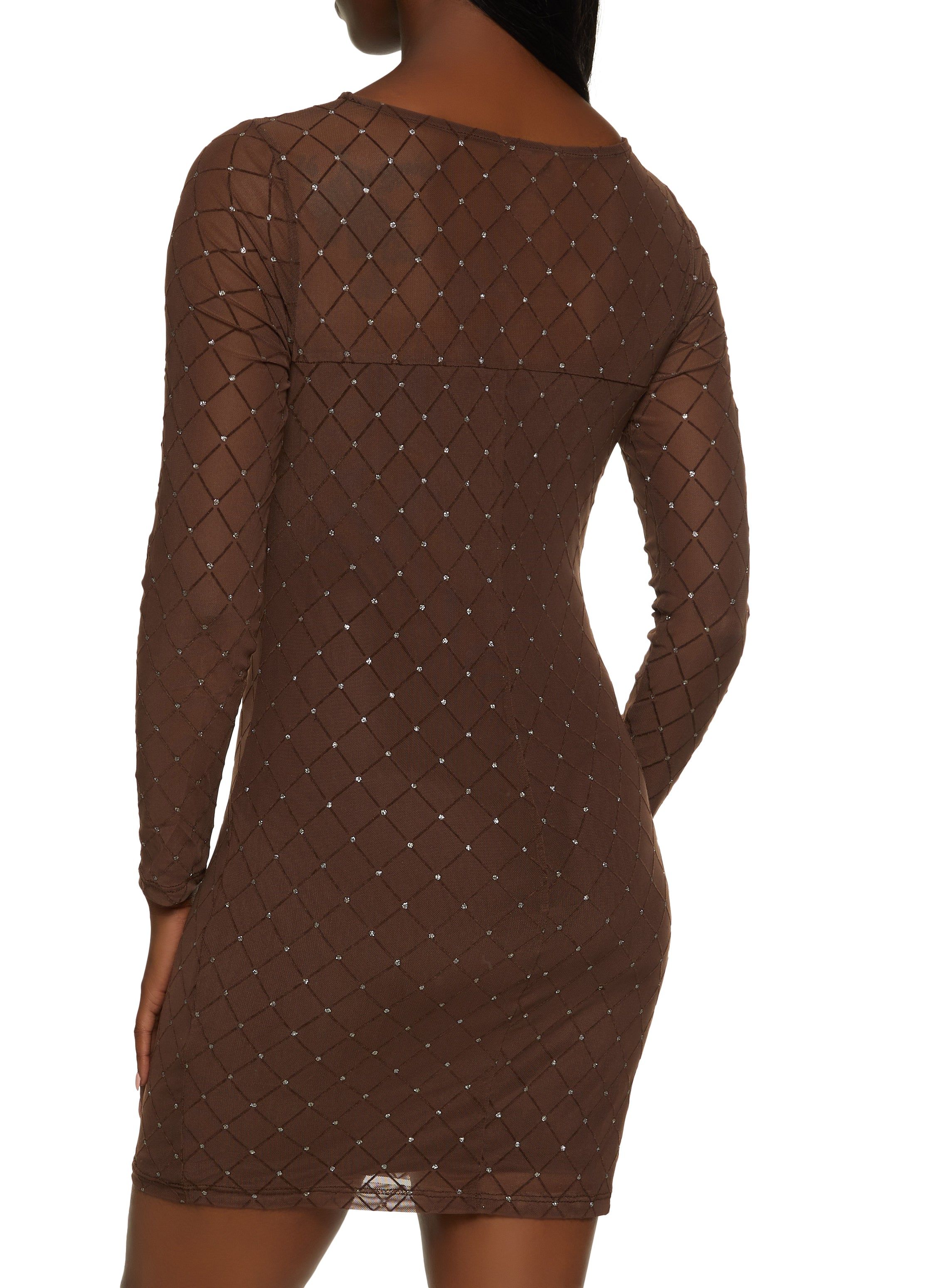 Glitter Mesh Keyhole Dress sold by Rainbow product image thumbnail 3