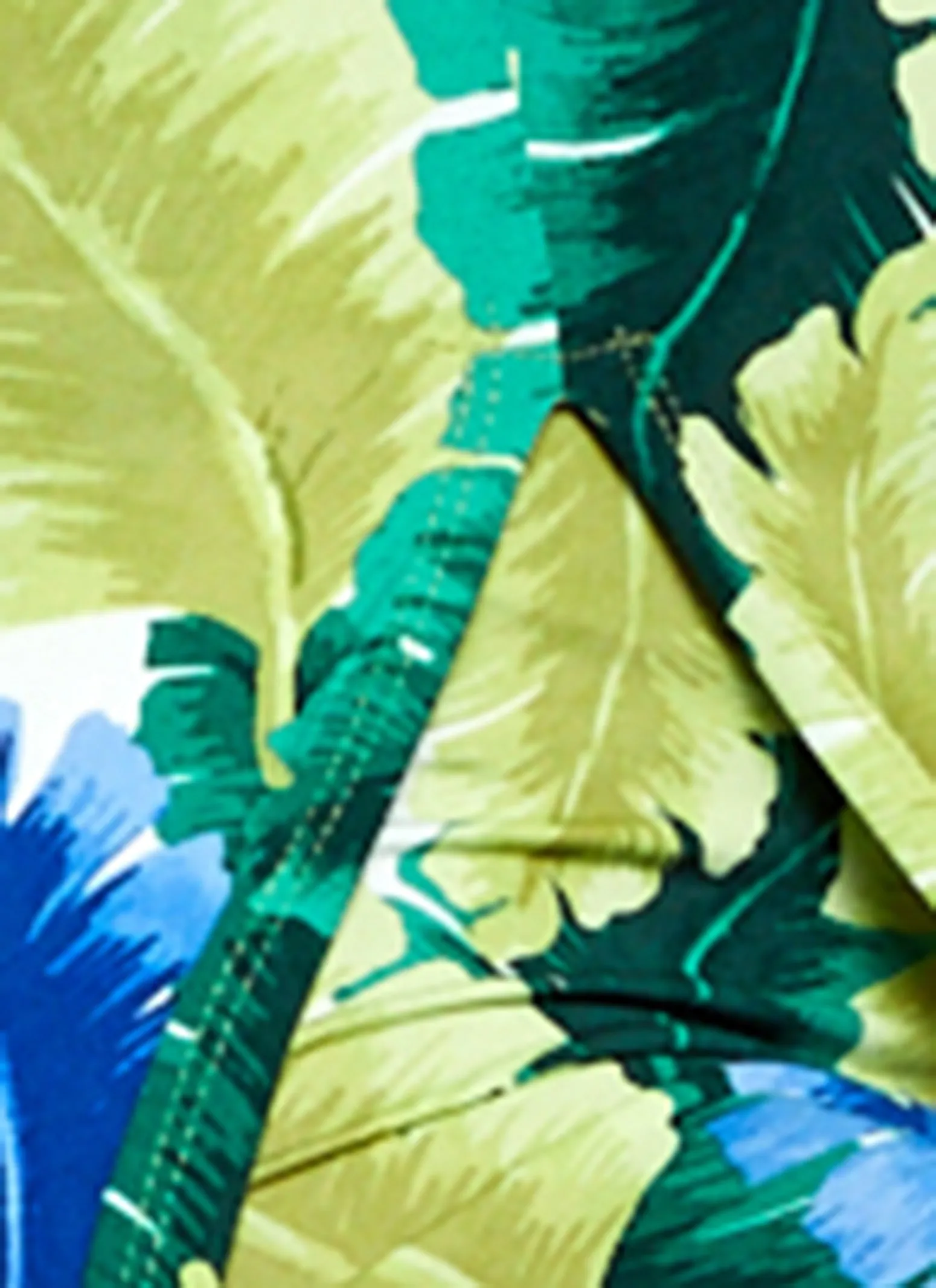 Iris Tropical Leaf Print Caged V Neck Maxi Romper sold by Rainbow product image thumbnail 4