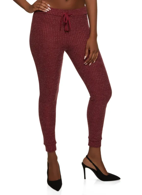 Ribbed Drawstring Leggings sold by Rainbow