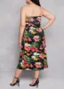 Plus Size Floral Print Maxi Tube Dress sold by Rainbow