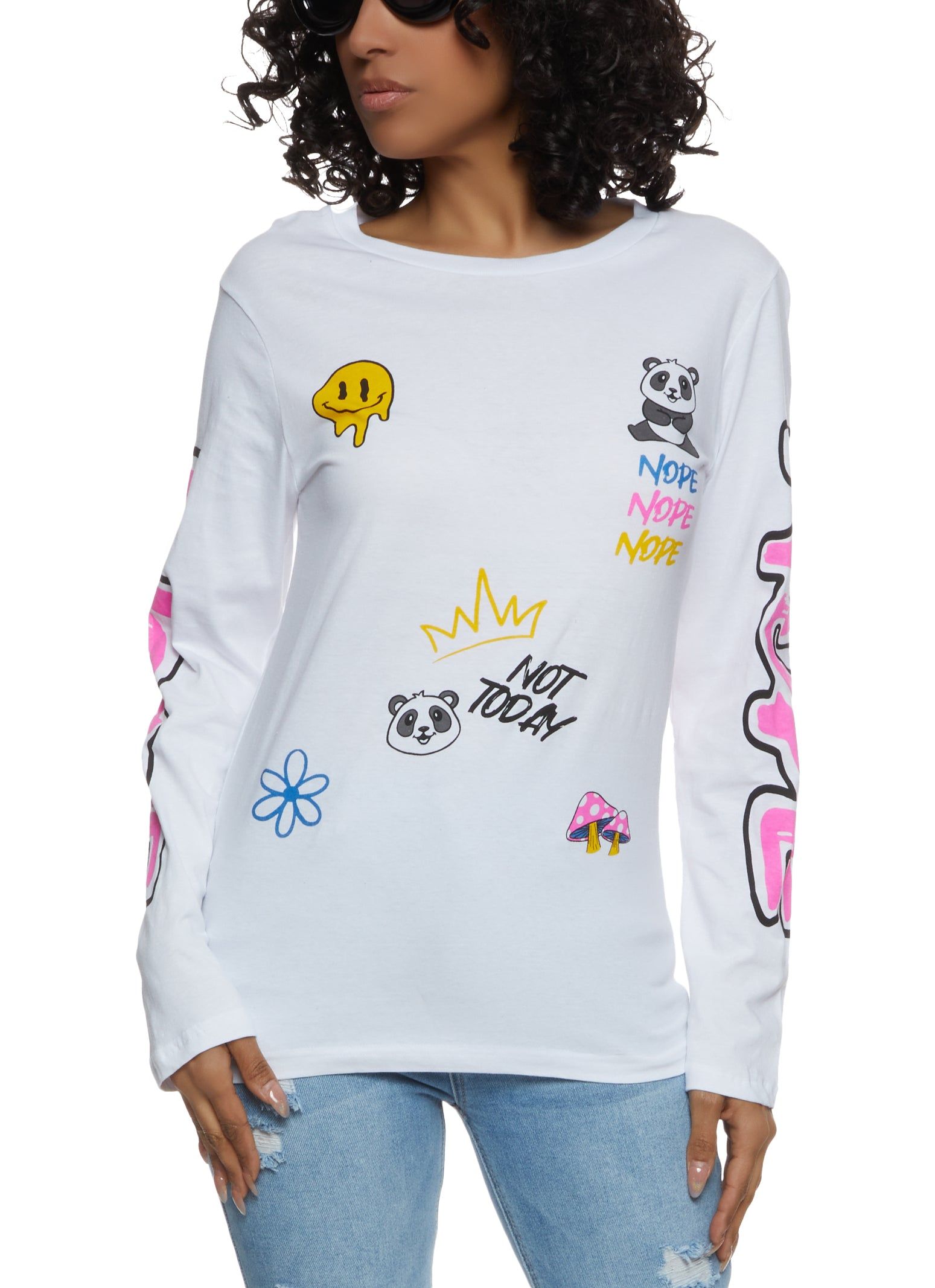 Nope Not Today Back Graphic Tee sold by Rainbow