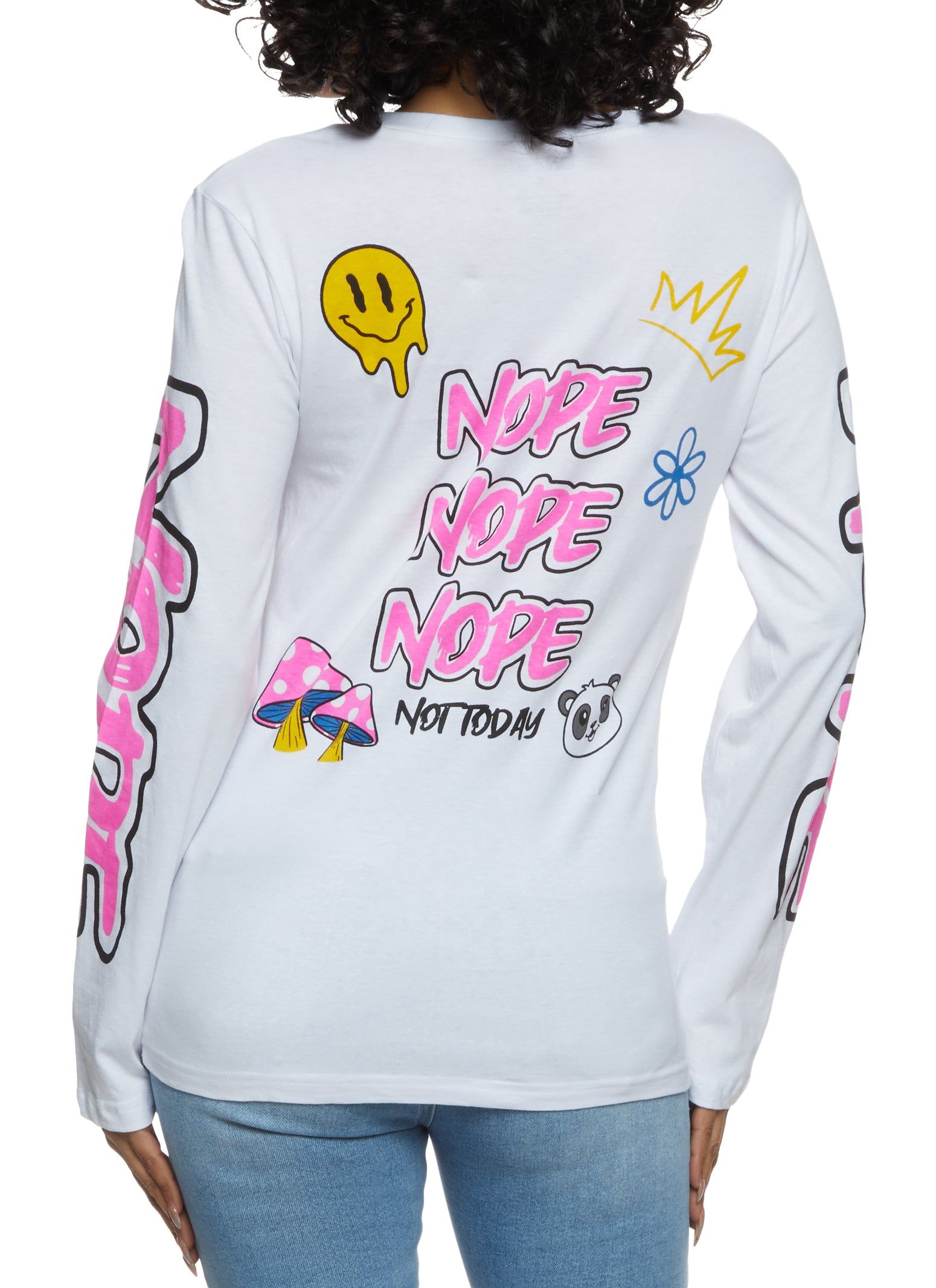 Nope Not Today Back Graphic Tee sold by Rainbow product image thumbnail 2