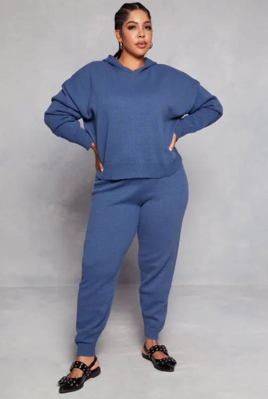 Plus Size Brushed Knit Drawstring Joggers sold by Rainbow