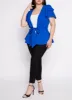 Plus Size Tiered Sleeve Tie Front Peplum Top sold by Rainbow
