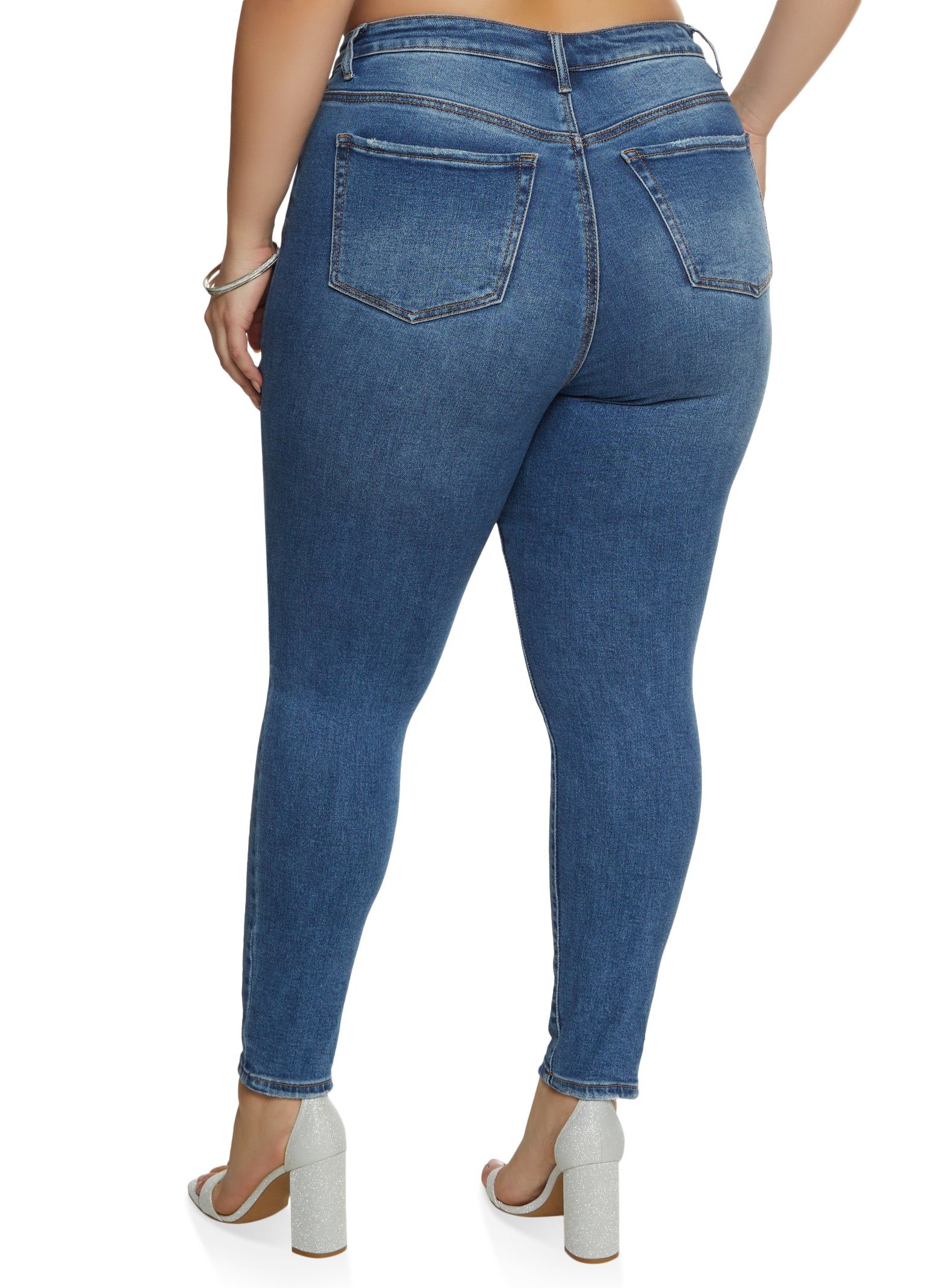 Plus Size WAX Basic Whiskered Jeans sold by Rainbow product image thumbnail 2