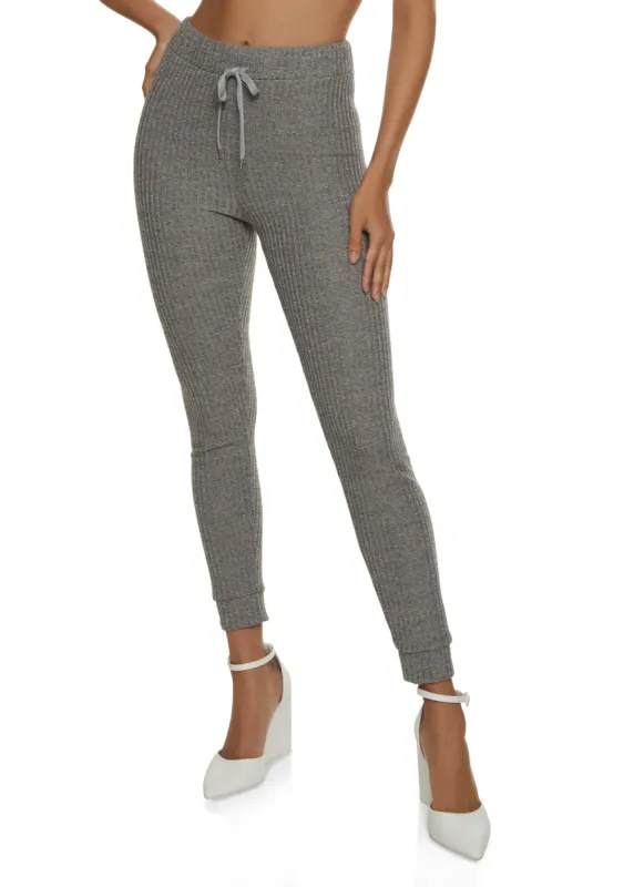 Ribbed Drawstring Leggings sold by Rainbow