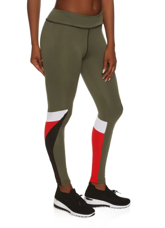 Color Block Active Leggings sold by Rainbow