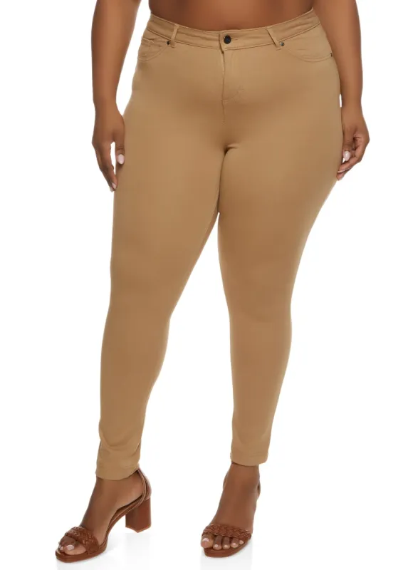 Plus Size Ponte High Waisted Pants sold by Rainbow