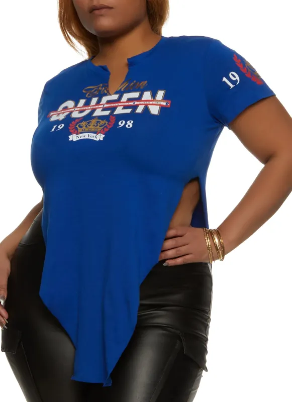 Plus Size Fashion Queen 1998 Notch Neck Top sold by Rainbow