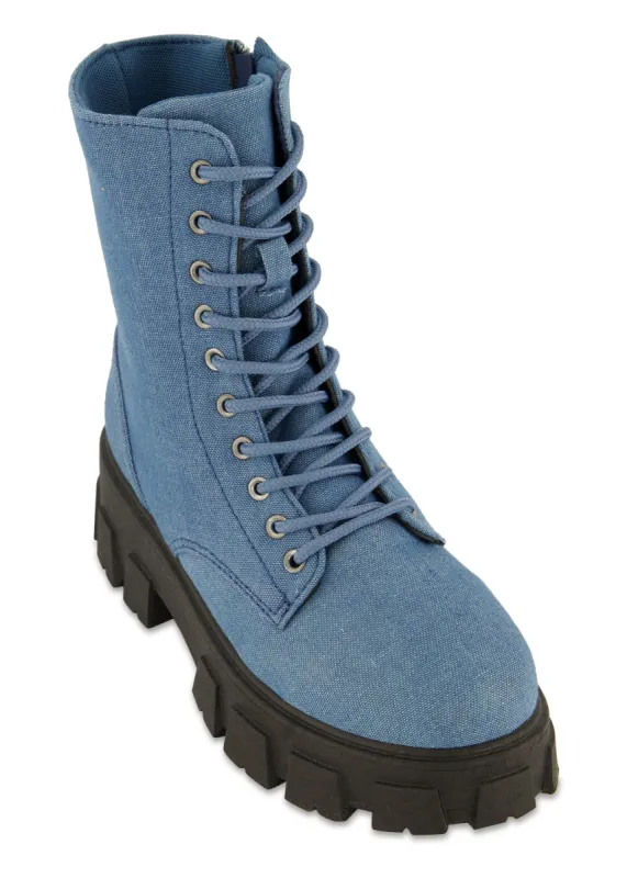Lug Sole Lace Up Combat Boots sold by Rainbow