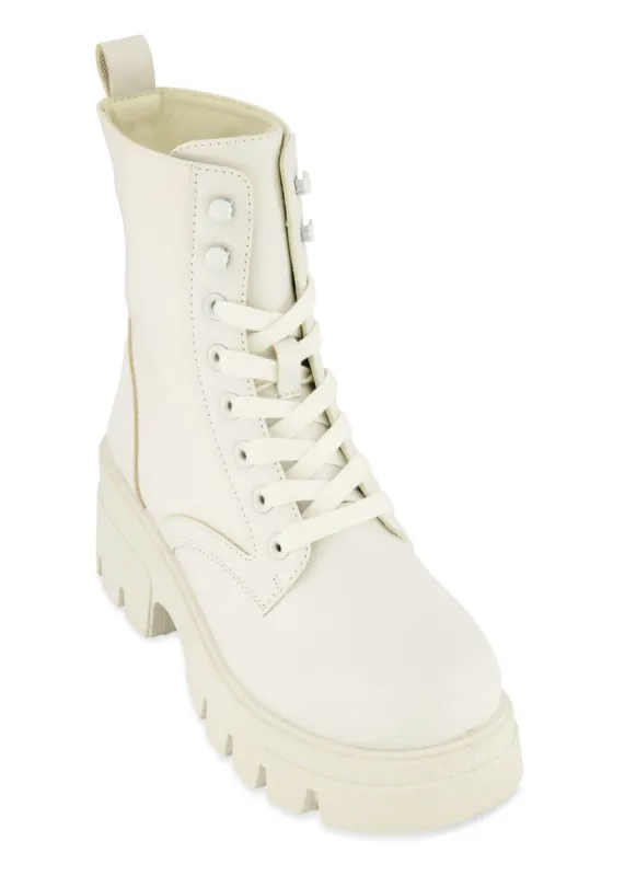 Lace Up Platform Combat Boots sold by Rainbow