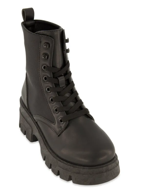 Lace Up Platform Combat Boots sold by Rainbow
