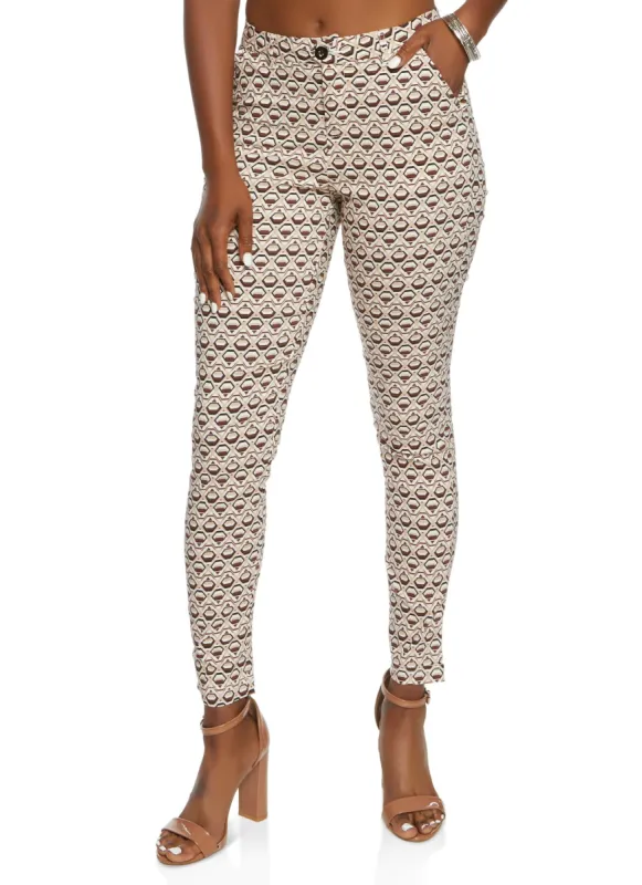 Printed Hyper Stretch Pull On Dress Pants sold by Rainbow