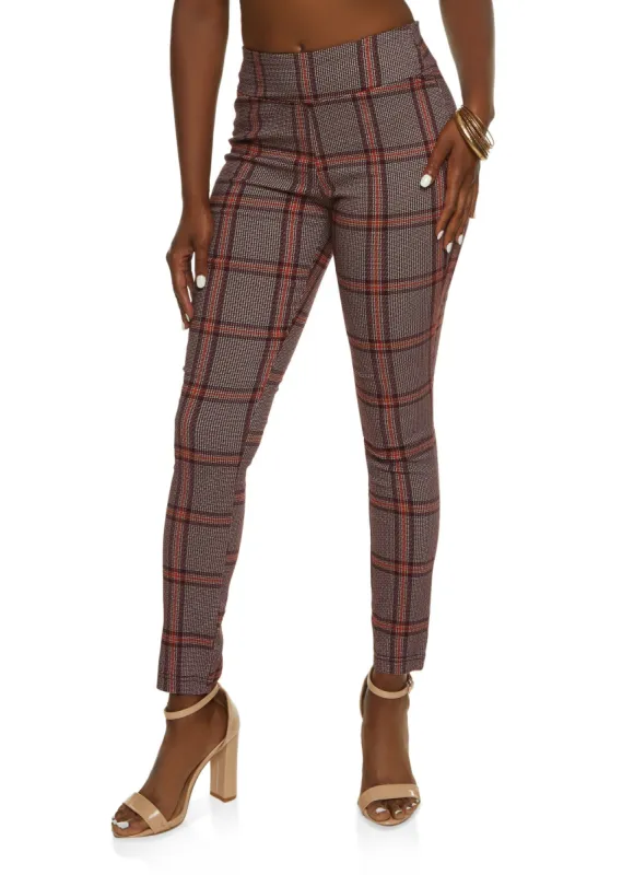 Plaid Hyper Stretch High Waist Pants sold by Rainbow
