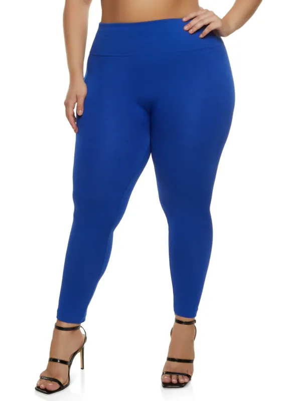 Plus Size Seamless Fleece Lined Leggings sold by Rainbow