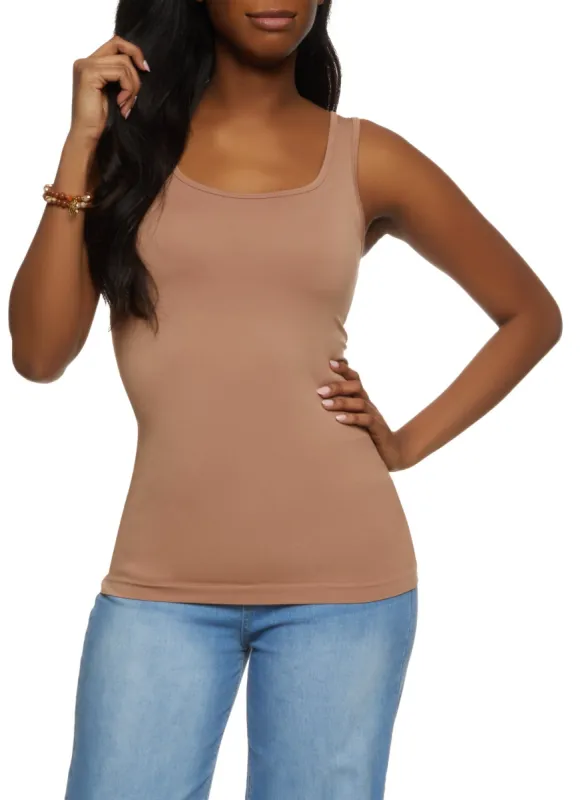 Seamless Scoop Neck Tank Top sold by Rainbow