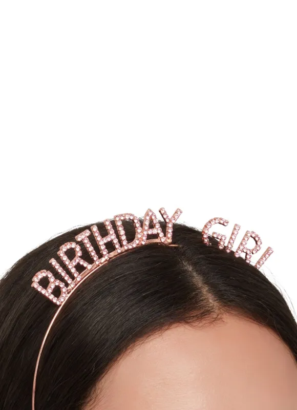Birthday Girl Rhinestone Headband sold by Rainbow
