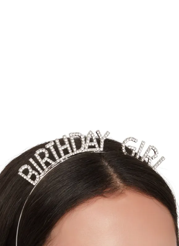 Birthday Girl Rhinestone Headband sold by Rainbow