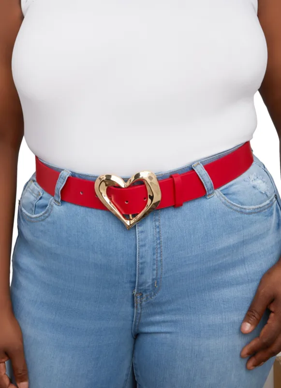 Plus Size Heart Shaped Buckle Belt sold by Rainbow