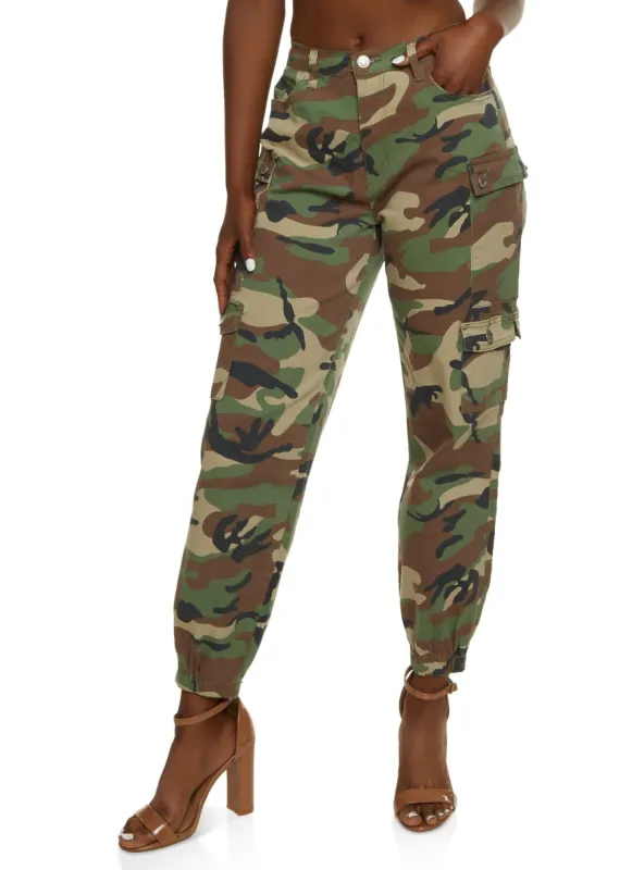 Twill Camouflage Cargo Joggers sold by Rainbow