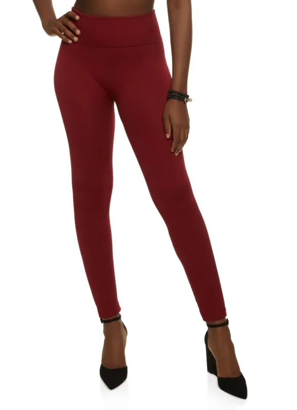 Seamless Textured Knit Fleece Leggings sold by Rainbow