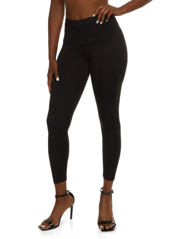Seamless Solid Cropped Leggings sold by Rainbow