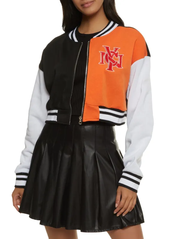 NYC Zip Up Varsity Jacket sold by Rainbow