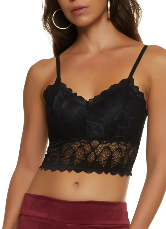 Geometric Lace Bustier Top sold by Rainbow