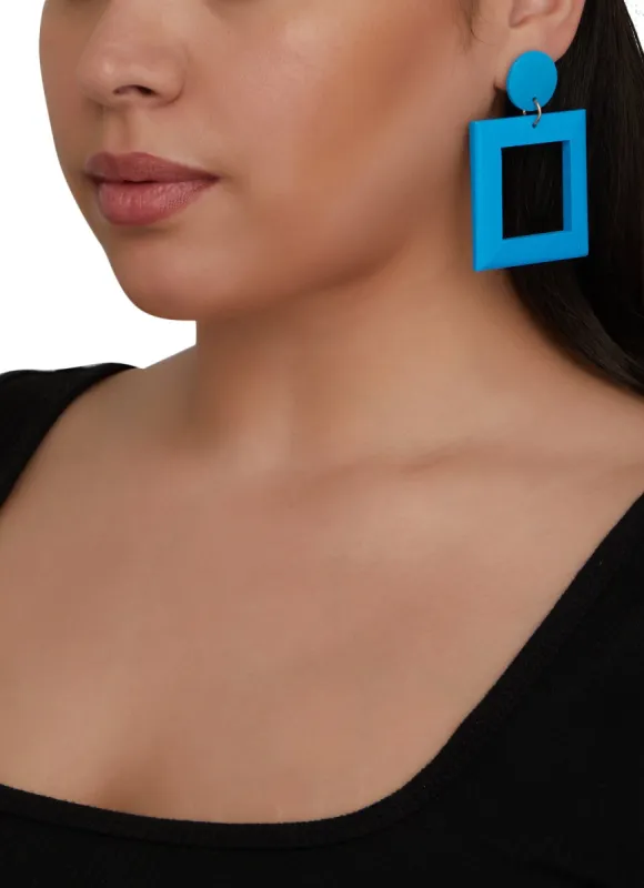 Clay Square Drop Earrings sold by Rainbow