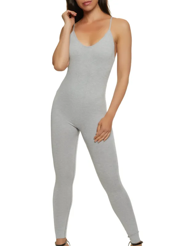 Seamless Stretch Rib Cami Jumpsuit sold by Rainbow