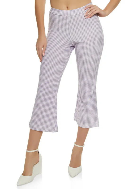 Gingham Capri Flare Pants sold by Rainbow