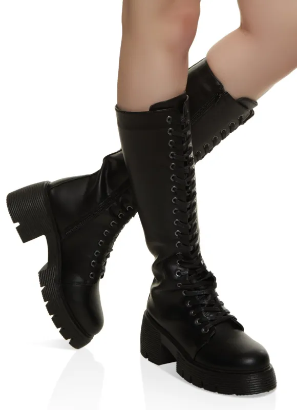 Knee High Combat Boots sold by Rainbow