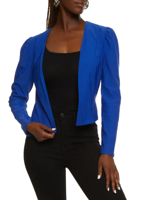 Puff Long Sleeve Cropped Blazer sold by Rainbow