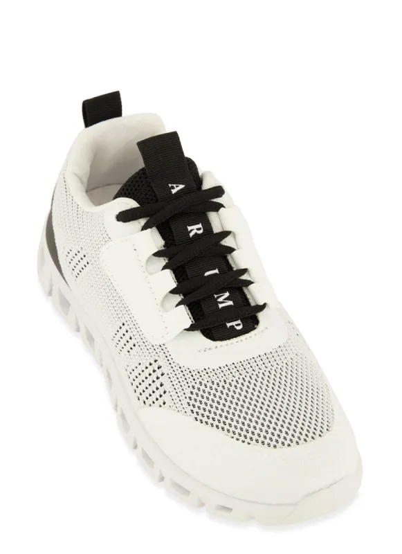 Solid Textured Knit Lace Up Sneakers sold by Rainbow