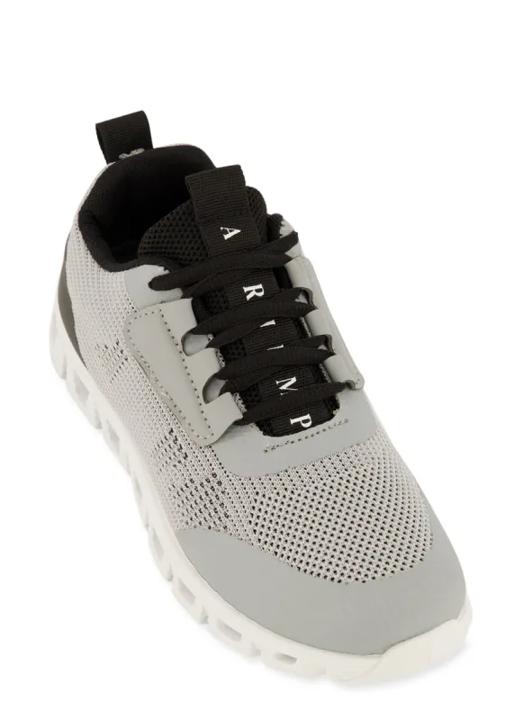 Solid Textured Knit Lace Up Sneakers sold by Rainbow