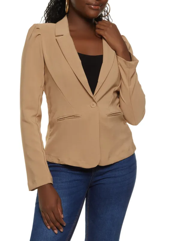 Puff Shoulder Fitted Blazer sold by Rainbow