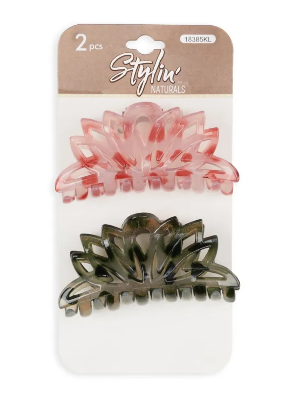 2 Pack Large Hair Claw Clips sold by Rainbow